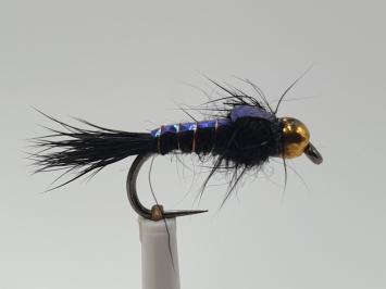 Size 14 Flash Back Black Bead Head Barbless