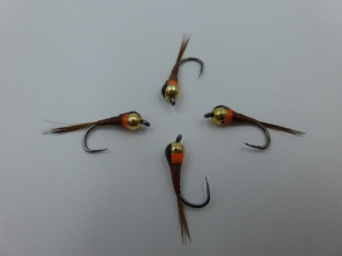 Size 12 Tungsten Brown Perdigon Barbless