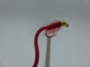 Size 12 Tungsten Squirmy Blood Red Barbless