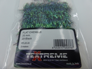 Palmer Flat Chenille 20 mm - 20 Black