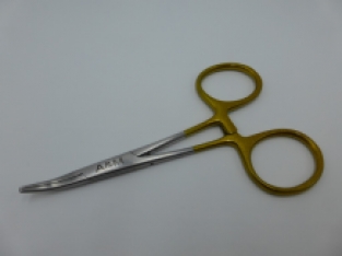A&M Hemostat Gebogen Gold Plated 12,5 cm