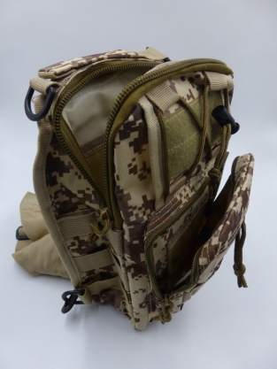 A&M Sling Bag Brown/Cream  Camo 600 D